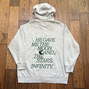 American Eagle Summer I Turned Pretty Zip Hoodie L/XL Grey